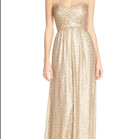 Amsale | Dresses | Amsale Gold Sequin Evening Gown Size | Poshmark Amsale | Dresses | Amsale Gold Sequin Evening Gown Size | Poshmark